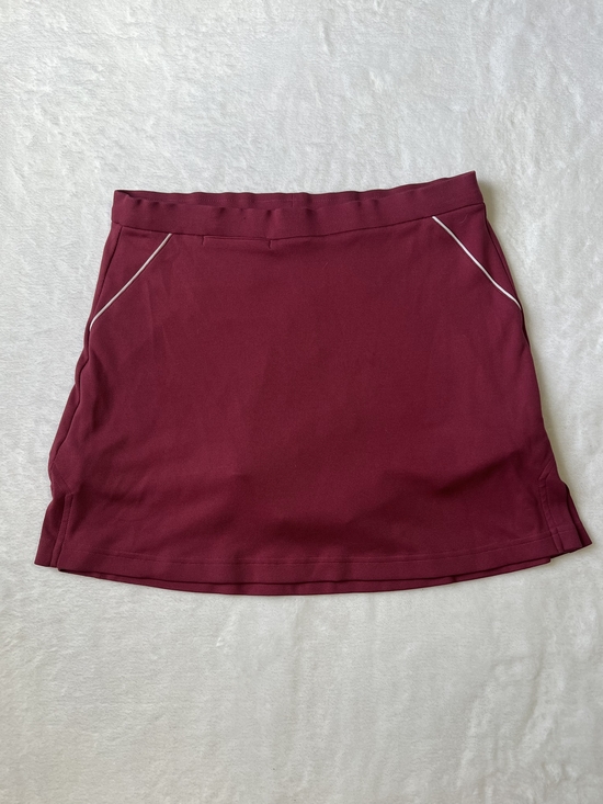 adidas Pants - Women's Burgundy Active Skort with Contrast Piping